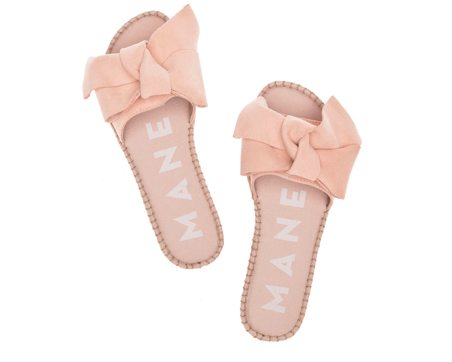 - - Pastel with Diverse categories Flat Rose Clean-lined Bow Sandals Hamptons