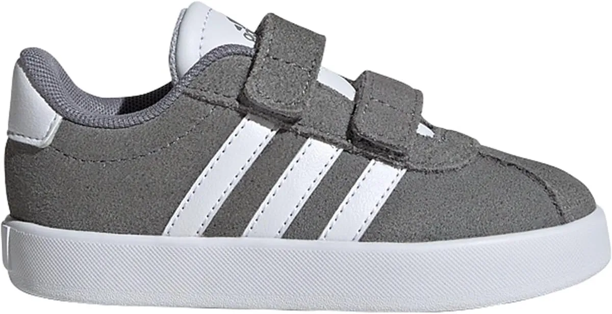 adidas Kids VL Court 3.0 Sneaker, Grey/White/Grey, 8.5 US Unisex Toddler