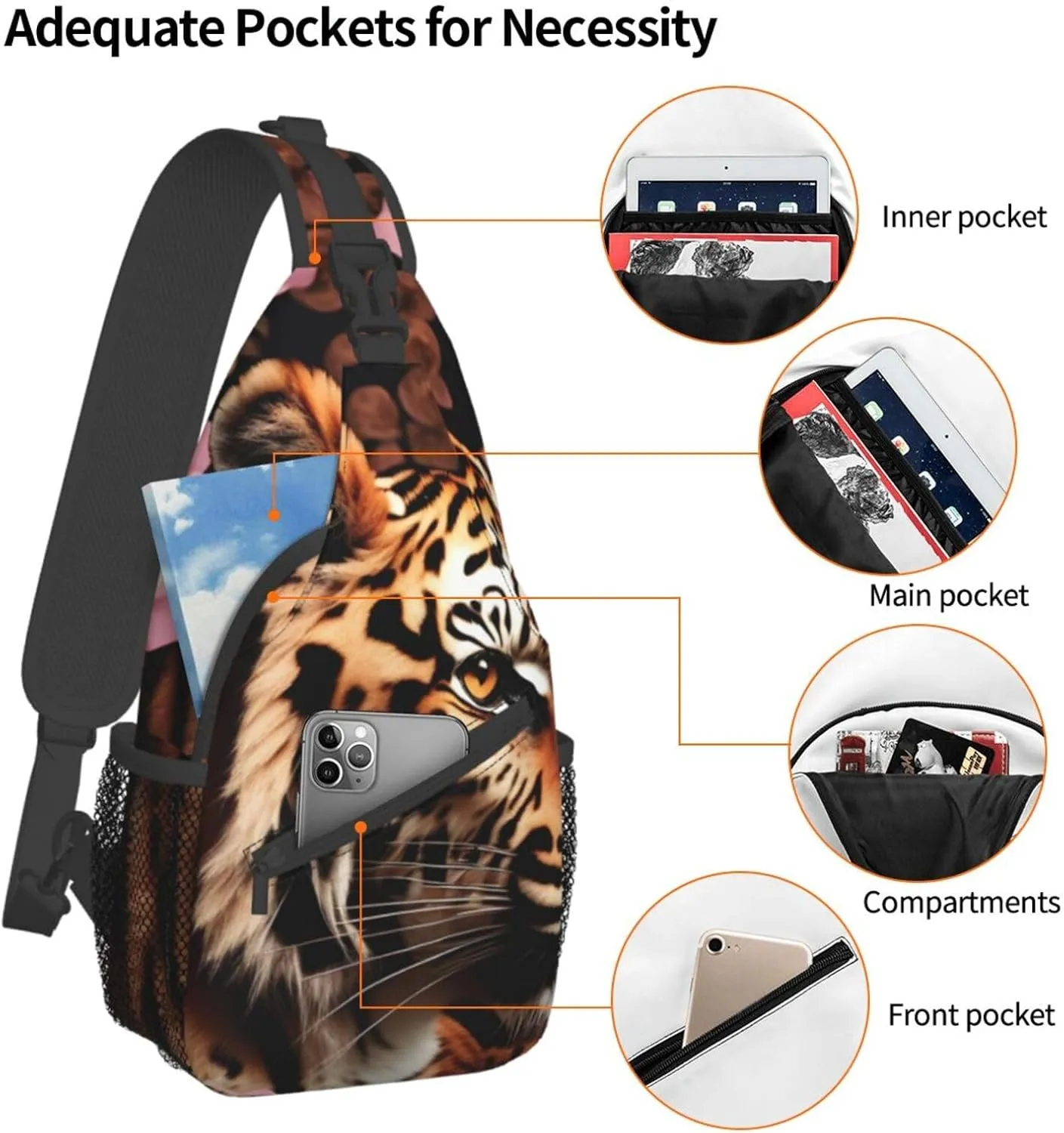 American Flag With Cowboy Boots Unisex Casual Diagonal Chest Bag,Multipurpose Crossbody Shoulder Bag Hiking Daypack