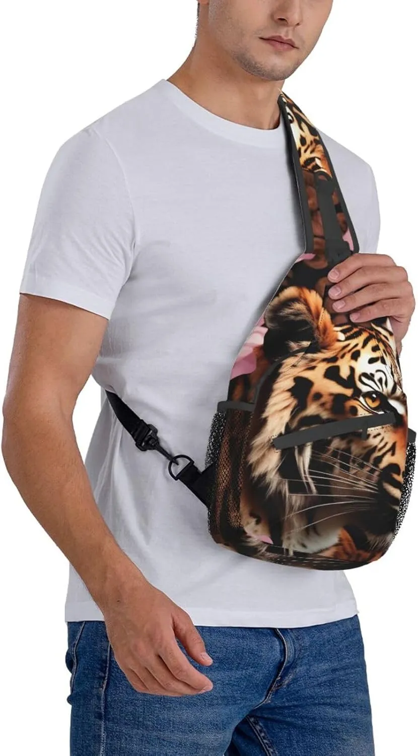 American Flag With Cowboy Boots Unisex Casual Diagonal Chest Bag,Multipurpose Crossbody Shoulder Bag Hiking Daypack