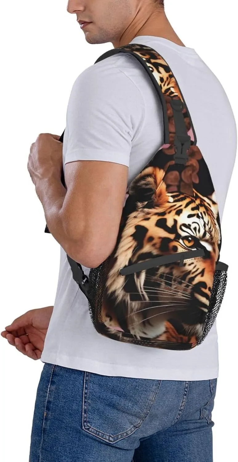 American Flag With Cowboy Boots Unisex Casual Diagonal Chest Bag,Multipurpose Crossbody Shoulder Bag Hiking Daypack