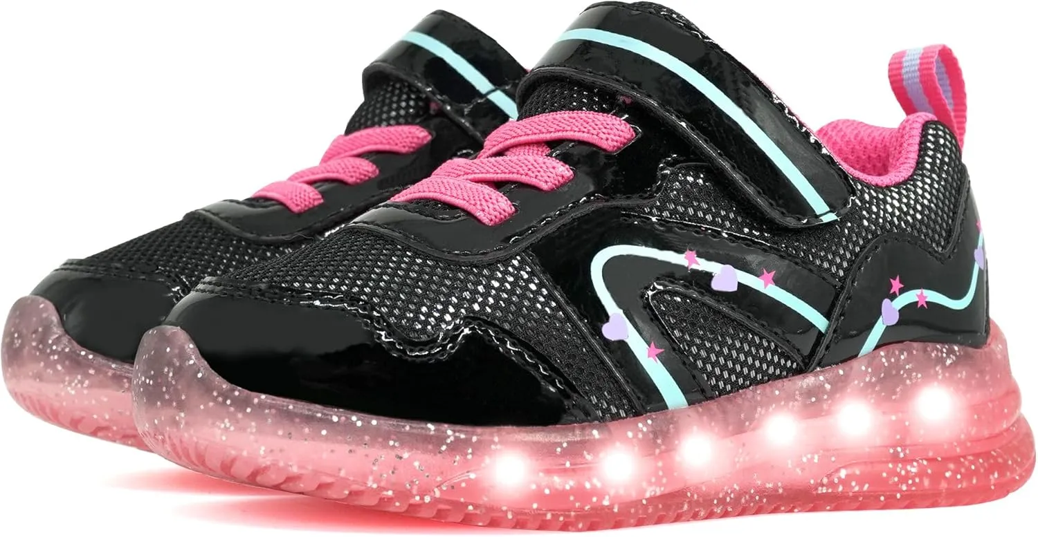 AMZZPIK Light Up Shoes for Boys Girls Toddler LED Flashing Sneakers Breathable Sport Walking Shoes for Kids