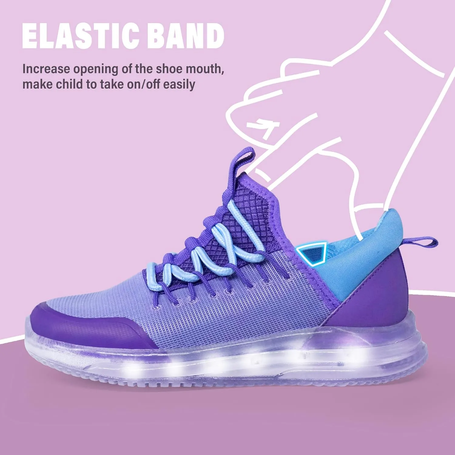 AMZZPIK LUMIKICK Kids Light Up Shoes for Boys Girls Tennis Walking Luminous Sneakers for Little Kid