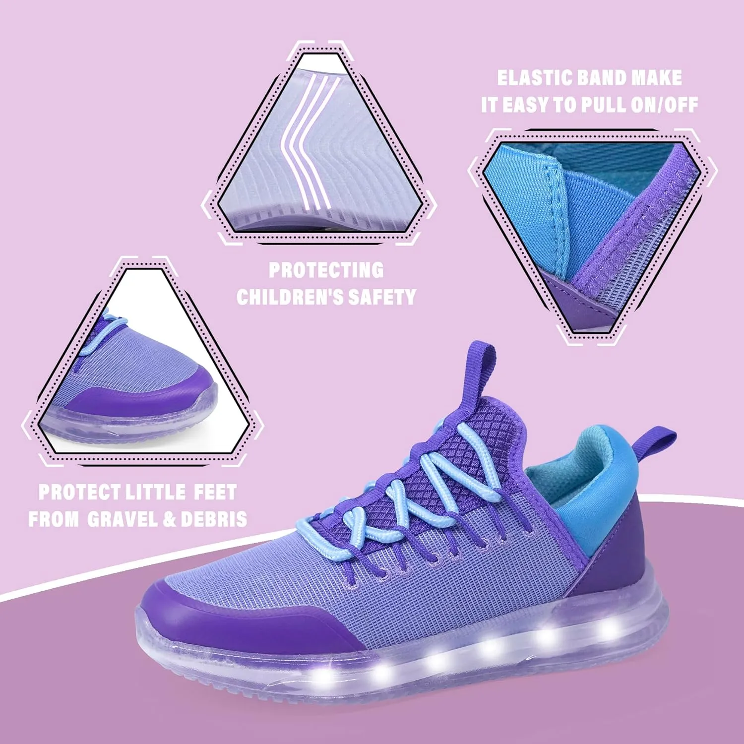 AMZZPIK LUMIKICK Kids Light Up Shoes for Boys Girls Tennis Walking Luminous Sneakers for Little Kid
