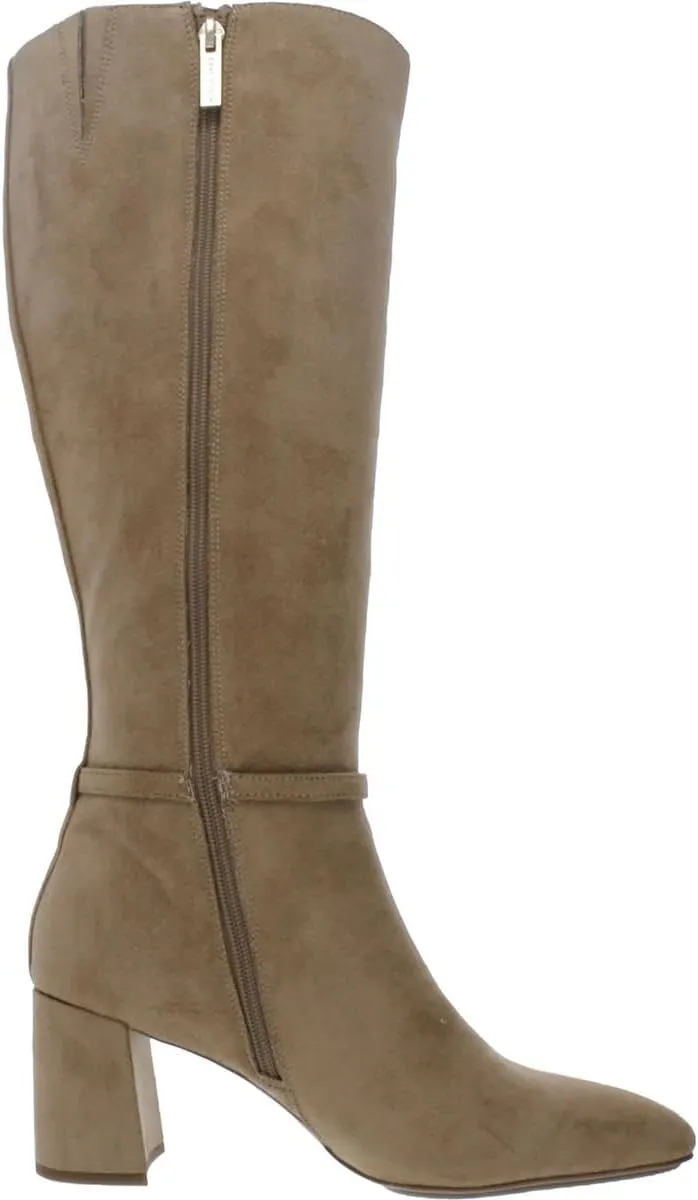 Anne Klein Womens BRENICE Pointed toe Zipper side closure Thigh-High Boots