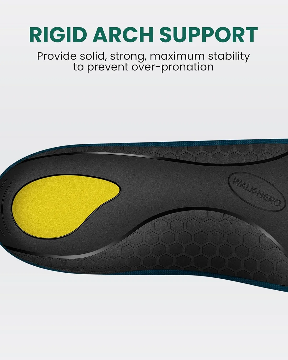 Arch Support Inserts for Men & Women - Plantar Fasciitis Insoles with Cushion, Orthotics for Heel Pain Relief, Work Boots, Standing All Day (Mens 6-6.5 | Womens 8-8.5, Autumn Yellow)