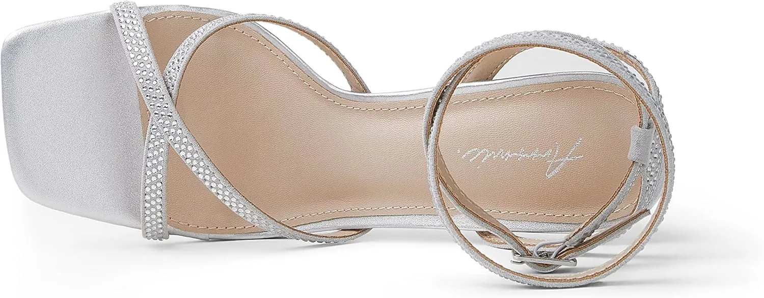 Arromic High Stilettos Heeled Sandals for Women Strappy Square Toe Heel Open Toe Heels Dressy Wedding Shoes Pumps Sandals