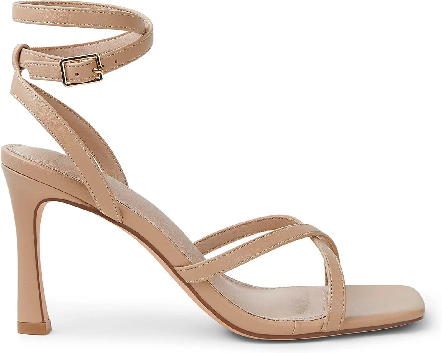 Arromic High Stilettos Heeled Sandals for Women Strappy Square Toe Heel Open Toe Heels Dressy Wedding Shoes Pumps Sandals