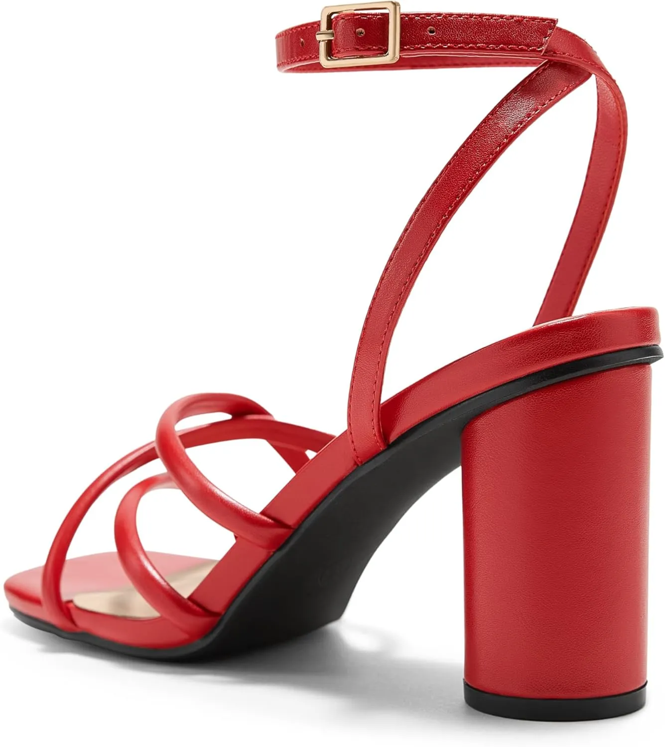 Arromic Women's Heeled Sandals - Chunky Block Heels, Strappy Square Open Toe Ankle Strap Dressy Party Wedding Prom Sandals for Women