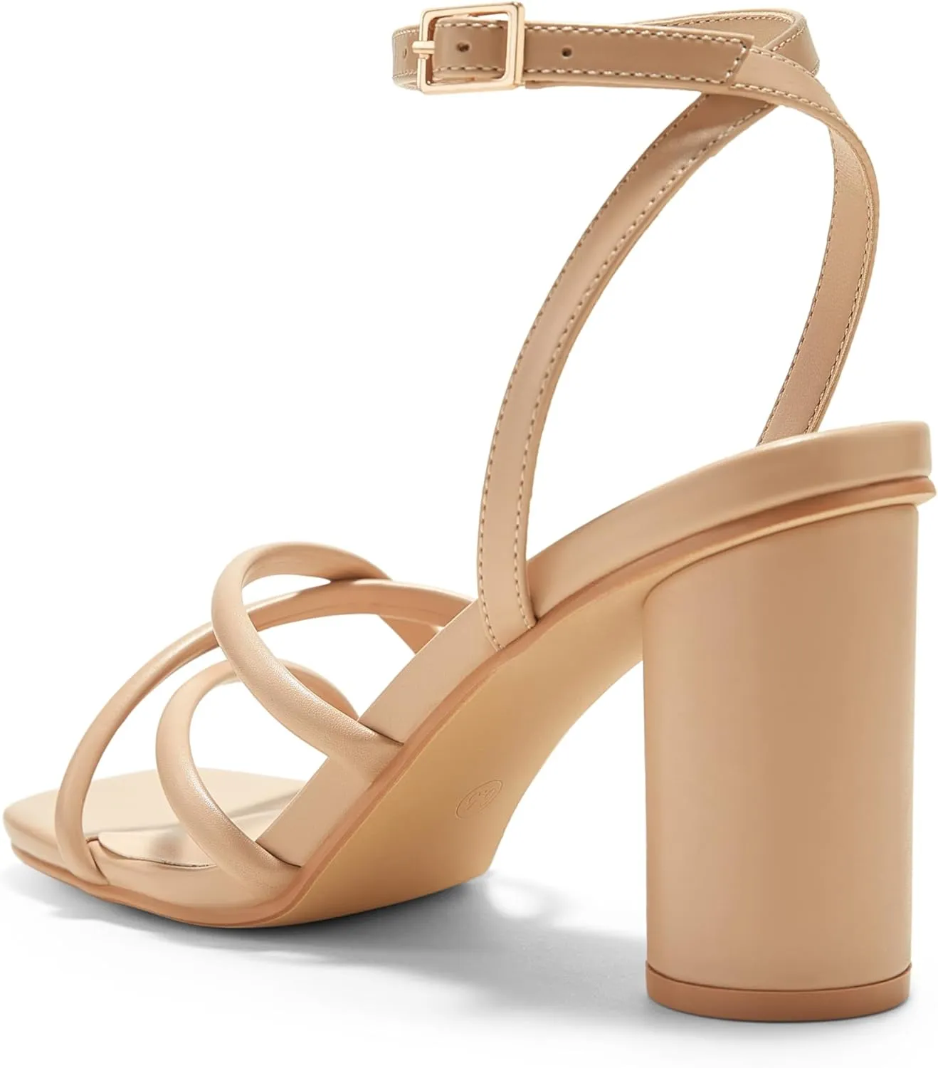 Arromic Women's Heeled Sandals - Chunky Block Heels, Strappy Square Open Toe Ankle Strap Dressy Party Wedding Prom Sandals for Women