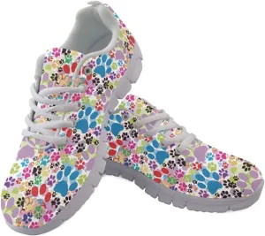 Athletic Tennis Shoes, Walking Shoes for Women, Lace Up Running Sneakers, Gym Sport Fitness Soft Sneakers