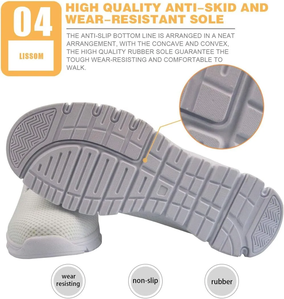 Athletic Tennis Shoes, Walking Shoes for Women, Lace Up Running Sneakers, Gym Sport Fitness Soft Sneakers