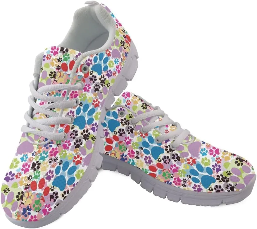 Athletic Tennis Shoes, Walking Shoes for Women, Lace Up Running Sneakers, Gym Sport Fitness Soft Sneakers