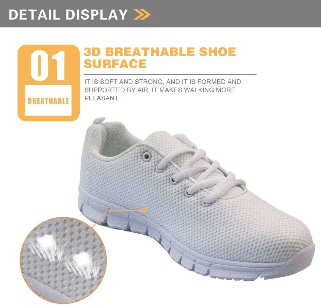 Athletic Tennis Shoes, Walking Shoes for Women, Lace Up Running Sneakers, Gym Sport Fitness Soft Sneakers