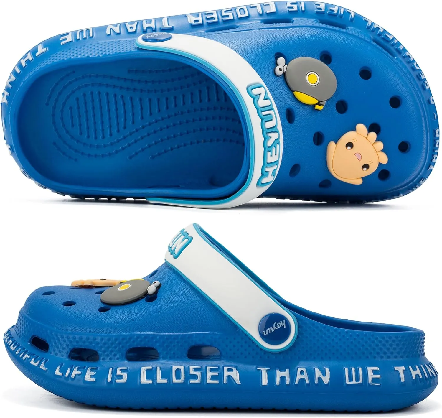 Azooken Kid's Cute Clogs Slides Boys Girls Slippers Beach Pool Shower Sandals Cartoon Garden Shoes(Toddler/Little Kids/Big Kids)