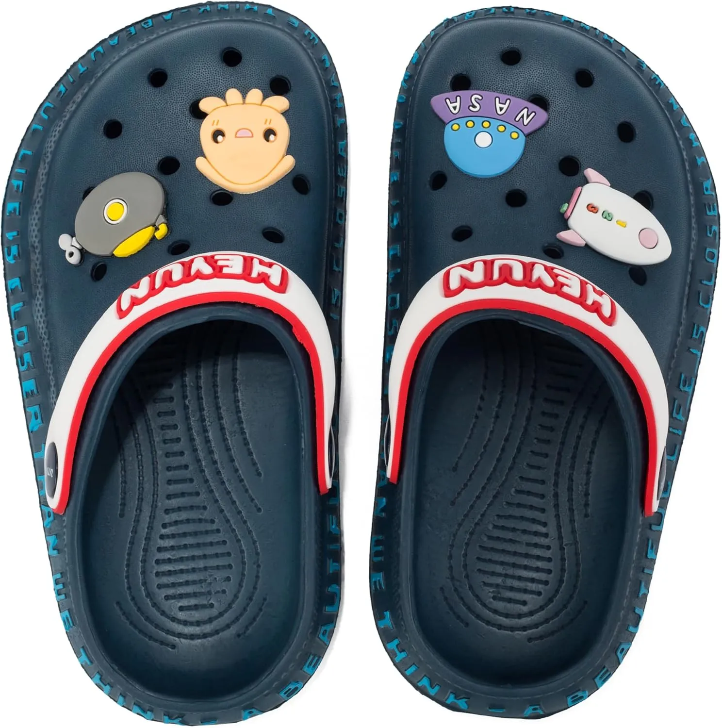 Azooken Kid's Cute Clogs Slides Boys Girls Slippers Beach Pool Shower Sandals Cartoon Garden Shoes(Toddler/Little Kids/Big Kids)