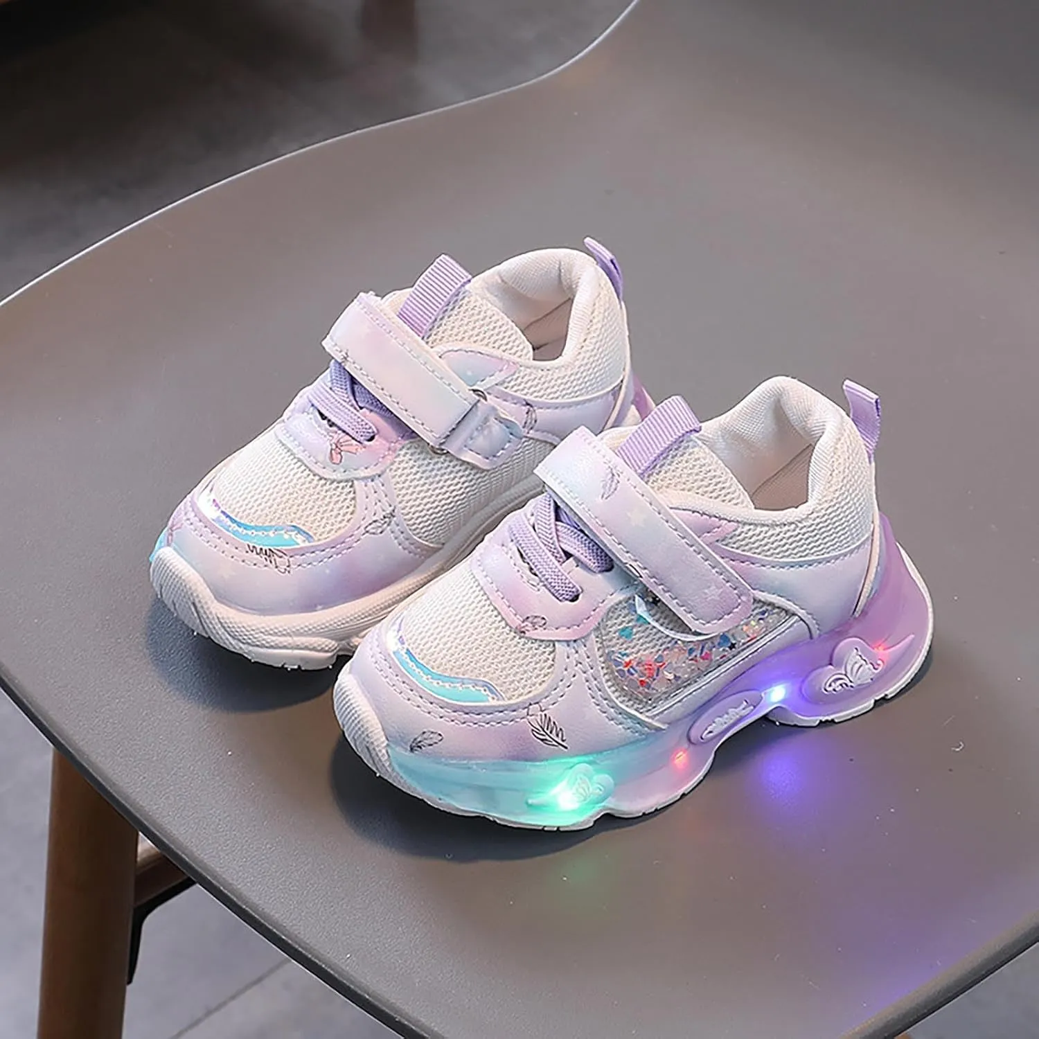Baby Boys Girls Light Up Breathable Adorable Mesh Platform Sneakers Summer Spring Toddler Infant Cute Kids Shoes