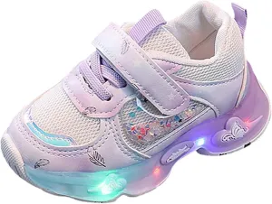 Baby Boys Girls Light Up Breathable Adorable Mesh Platform Sneakers Summer Spring Toddler Infant Cute Kids Shoes