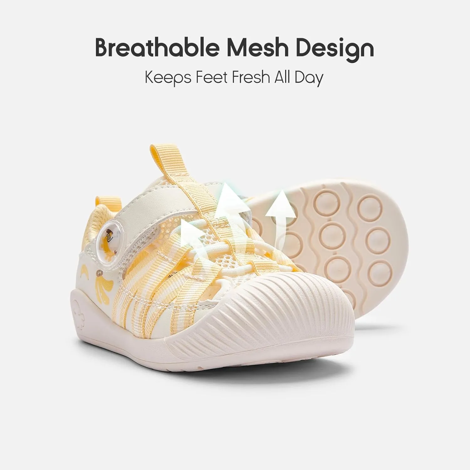 Balabala Toddler Sneakers Girls Boys Breathable Walking Shoes Sport Sandals Sandals Lightweight Mesh Upper with Hook and Loop