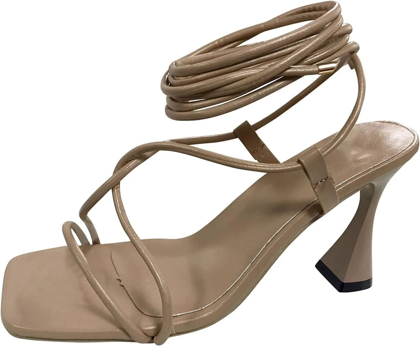 Bamboo Store Multi Colo High Heels for Women Sandals Heel Summer Up High Chunky Sexy Fashion Lace High Heeled Boots Women