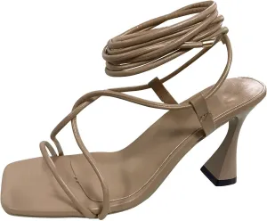 Bamboo Store Multi Colo High Heels for Women Sandals Heel Summer Up High Chunky Sexy Fashion Lace High Heeled Boots Women