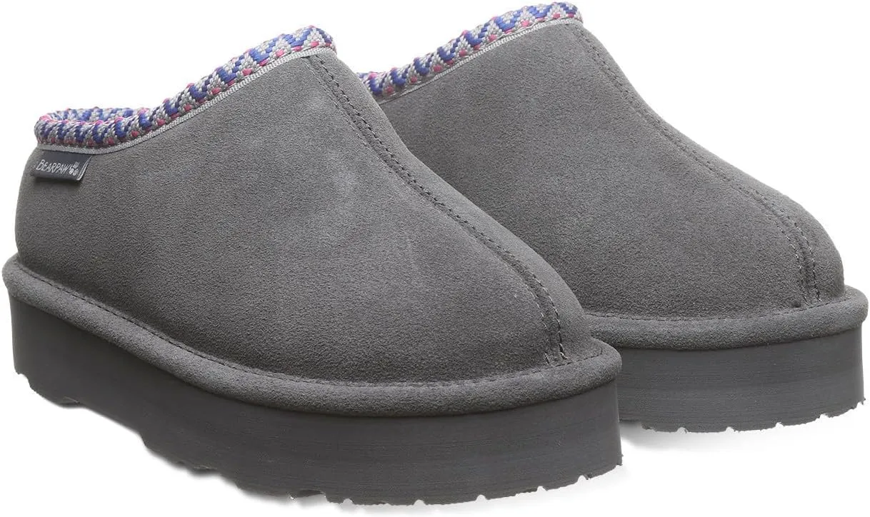 BEARPAW Martis Youth Charcoal Slipper