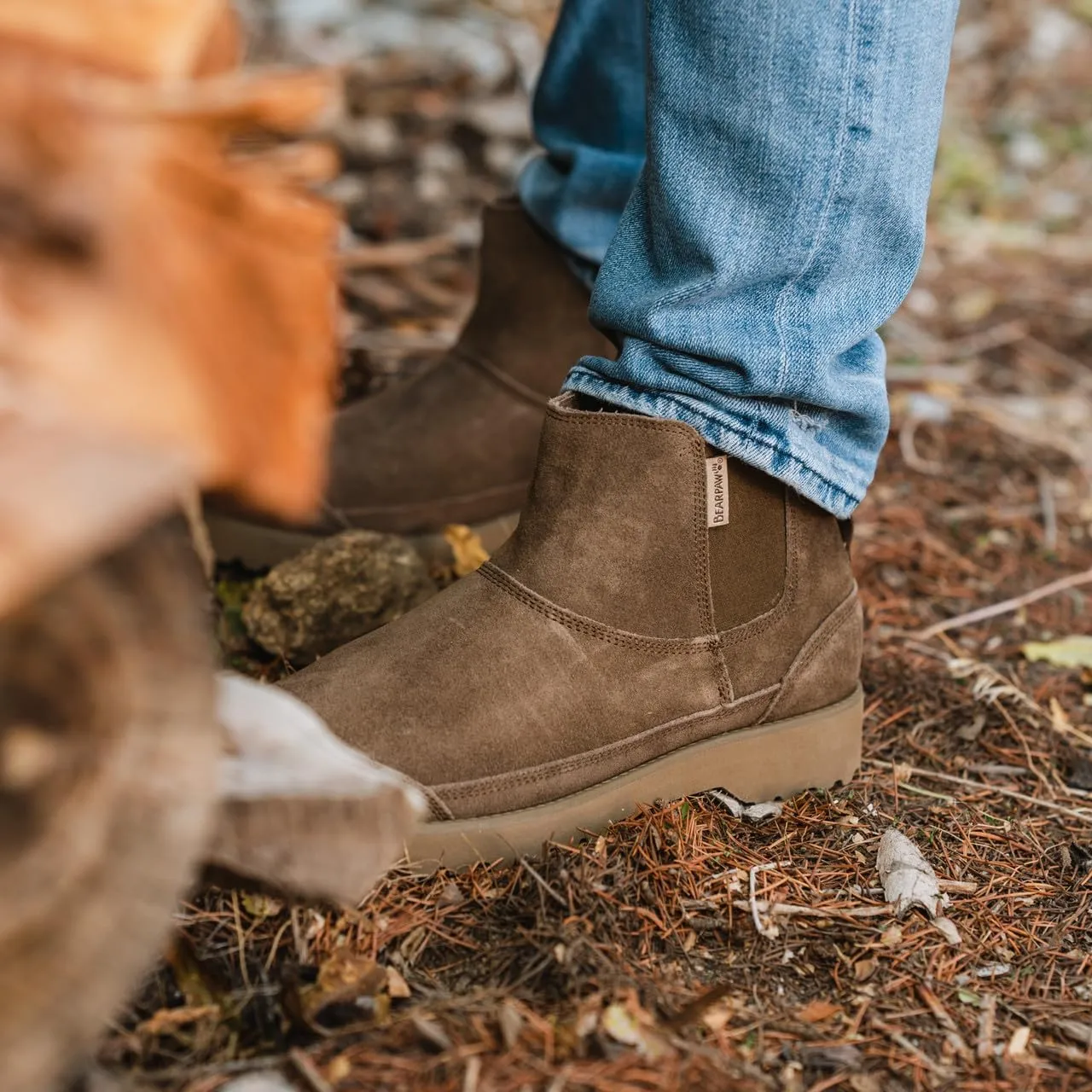 BEARPAW Men's Nick Boot | Men's Boot Classic Suede | Men's Boots | Comfortable Winter Boot