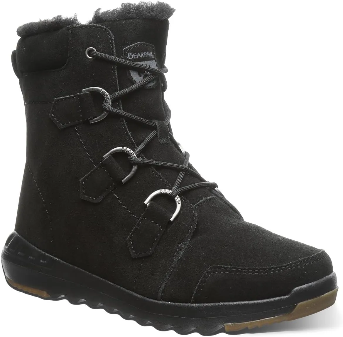 BEARPAW Womens Tyra Faux Fur Lined Suede Winter & Snow Boots