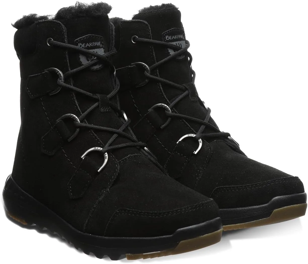 BEARPAW Womens Tyra Faux Fur Lined Suede Winter & Snow Boots