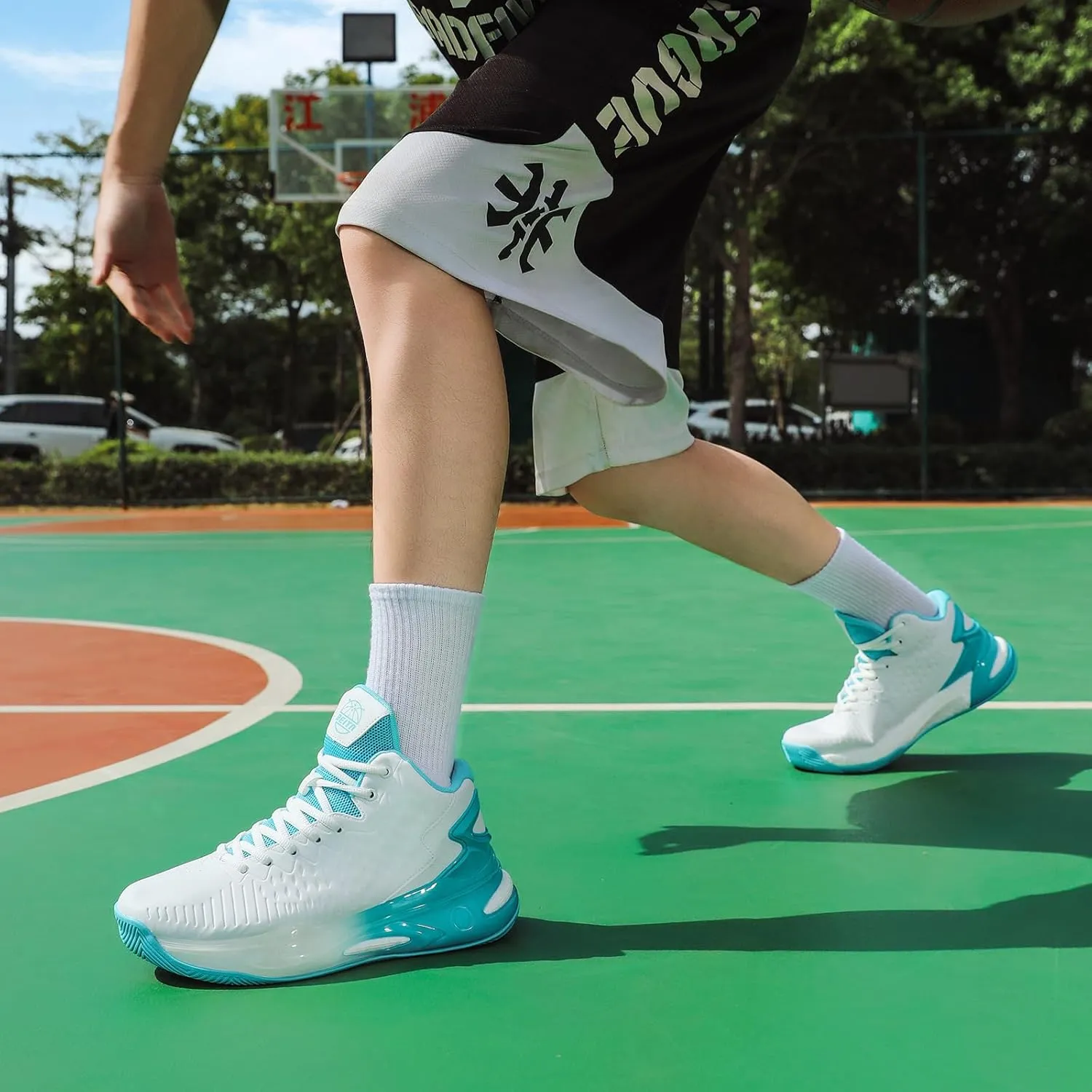 Beita High Upper Basketball Shoes for Men Sneakers Breathable Sports Shoes Anti Slip