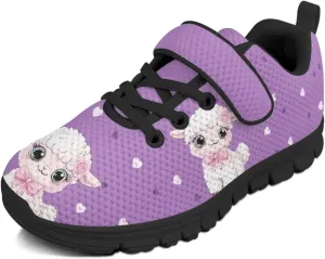 boy Shoes Athletic Running Fashion Sneakers Walking Breathable Kids Girls Fitness Cross-Training Tennis Lightweight Shoes(Little Kid/Big Kid) Cute Sheep Pattern