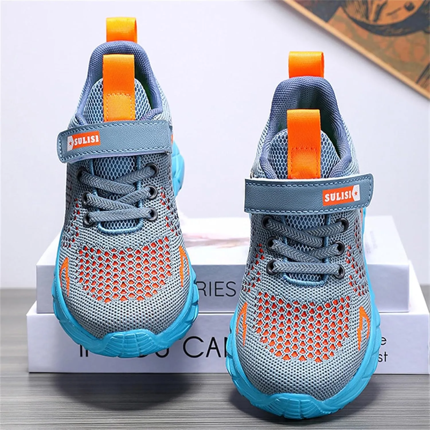 Boys Girls Kids' Sneakers Knitted Mesh Sports Shoes Breathable Lightweight Running Shoes for Kids Athletic Casual Sneakers