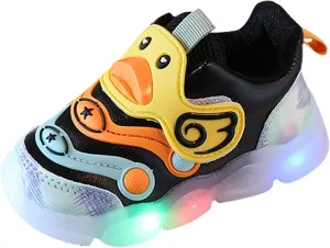 Boys Girls Light Up Shoes Flashing Lightweight Mesh Breathable Adorable Running Sneakers for Toddler and Little Kid