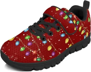 Boys Shoes Girls Kids Sneakers Tennis Running Shoes Christmas Colorful Lights Pattern