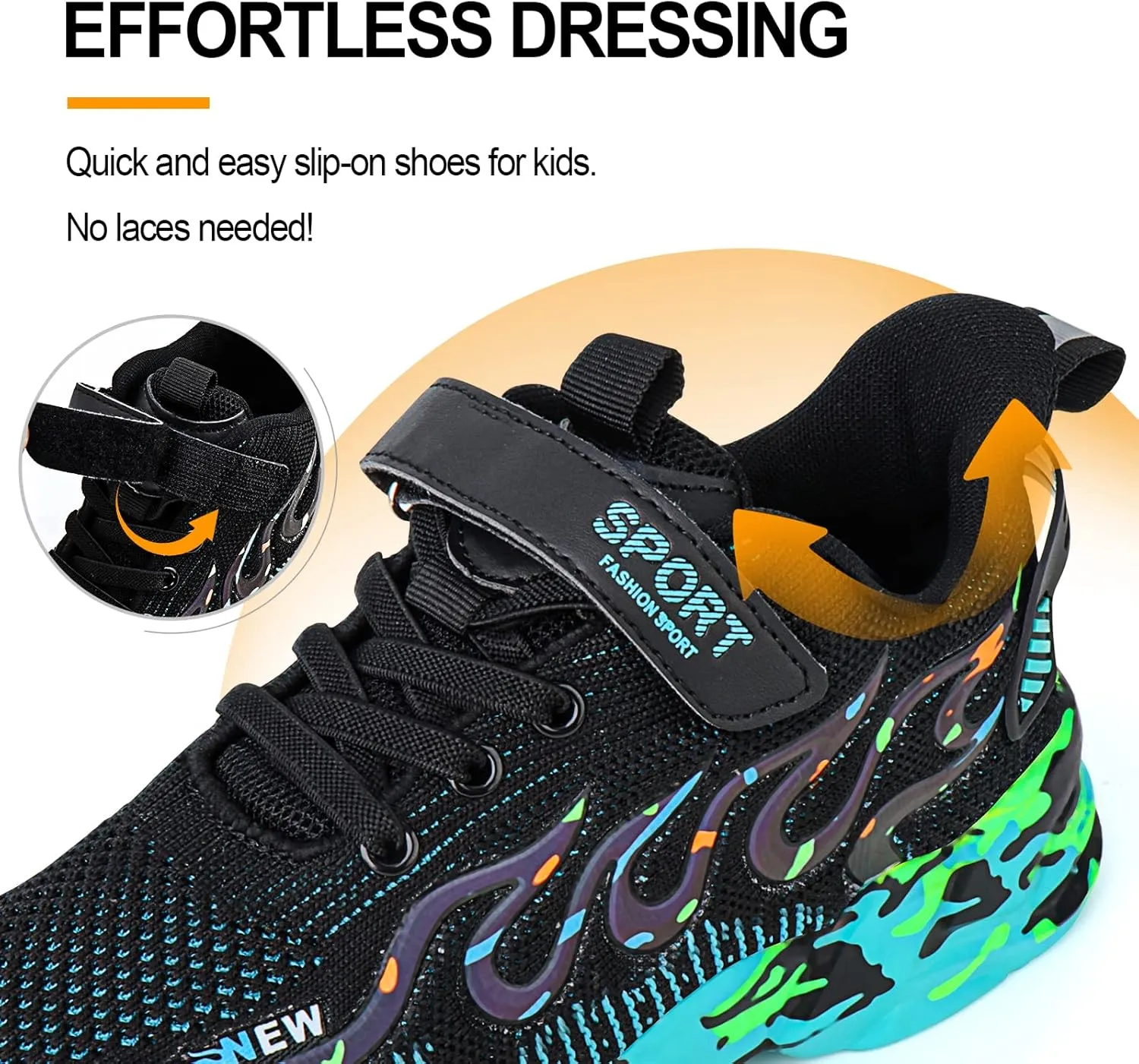 Boys Sneakers Shoes Girls Running Breathable Lightweight Kids