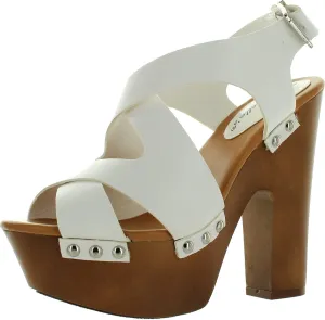 Breckelle's Renee-23 Chunky High Heel Platform Sandals