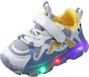 Children Baby Girls Led Light Luminous Running Sport Shoes 12M-6Y Little Kids Mesh Sneakers