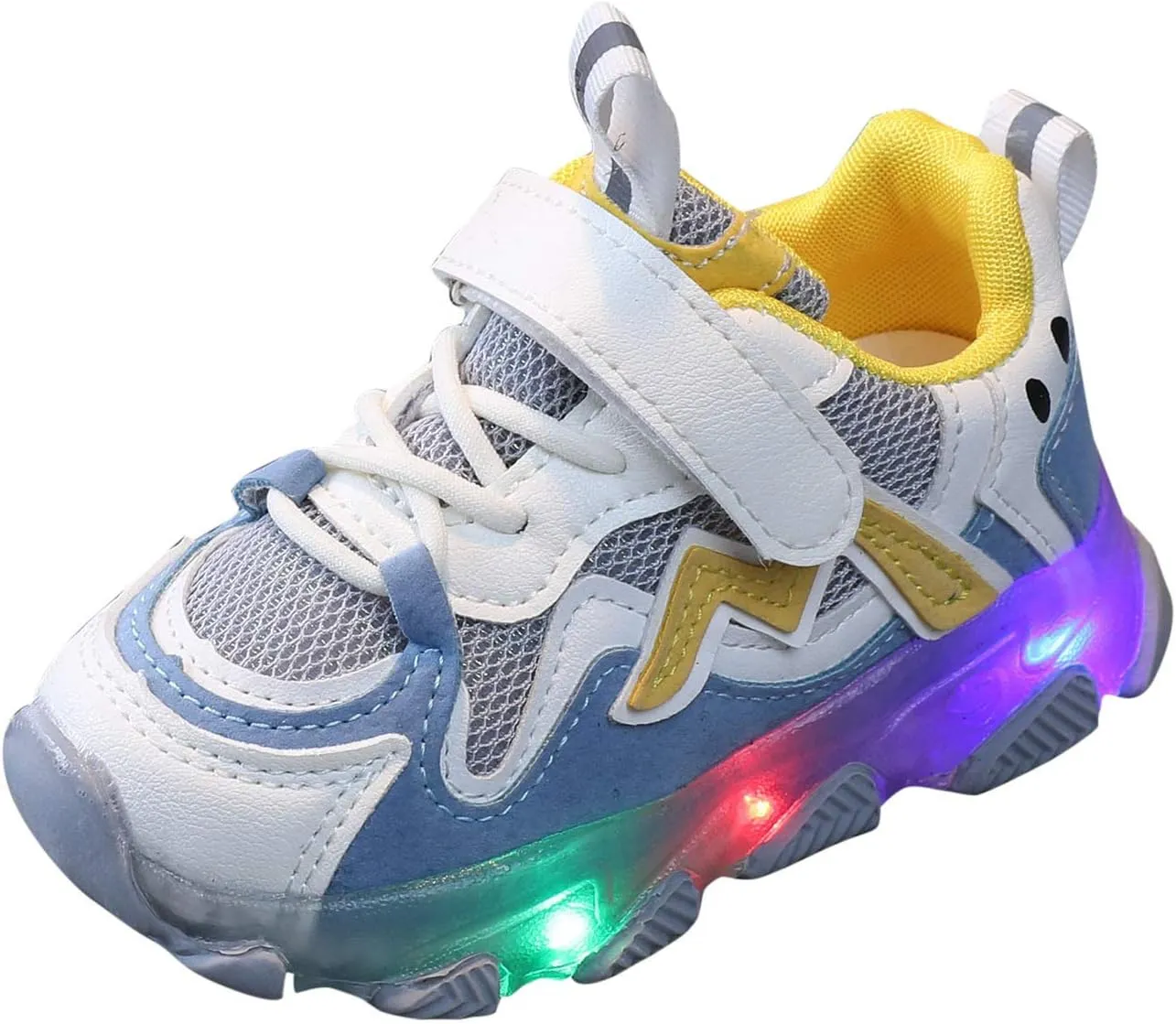 Children Baby Girls Led Light Luminous Running Sport Shoes 12M-6Y Little Kids Mesh Sneakers