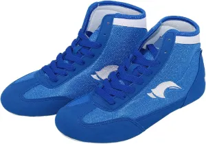 Children's Wrestling Shoes High Top Training Boxing Shoes Girls Boys Gym Round Toe Non-Slip Breathable Shoes