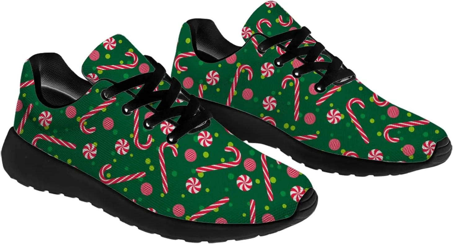 Christmas Pattern Shoes Womens Mens Tennis Walking Sneakers Breathable Athletic Running Shoes Gifts for Her,Him