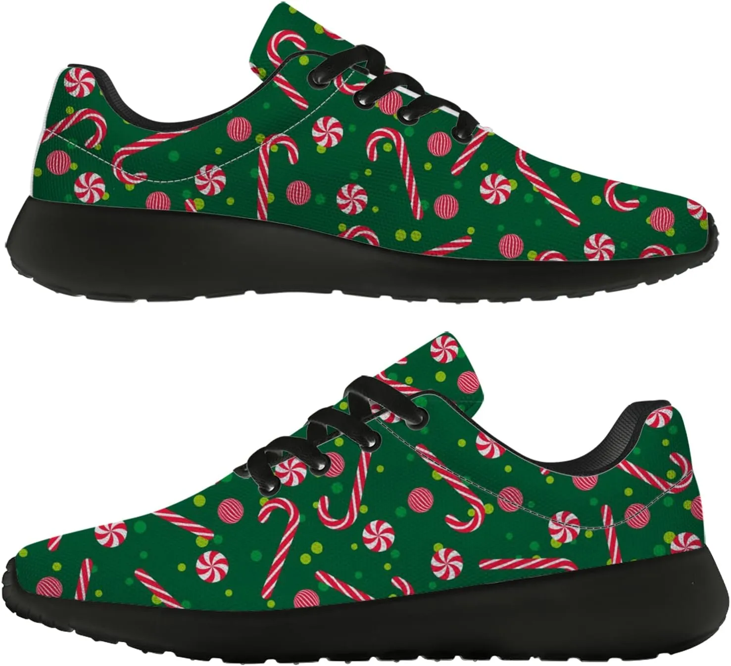Christmas Pattern Shoes Womens Mens Tennis Walking Sneakers Breathable Athletic Running Shoes Gifts for Her,Him