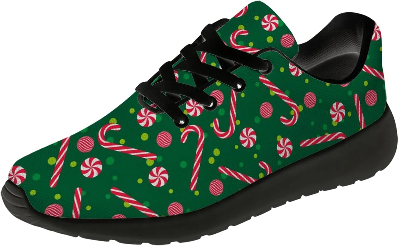 Christmas Pattern Shoes Womens Mens Tennis Walking Sneakers Breathable Athletic Running Shoes Gifts for Her,Him