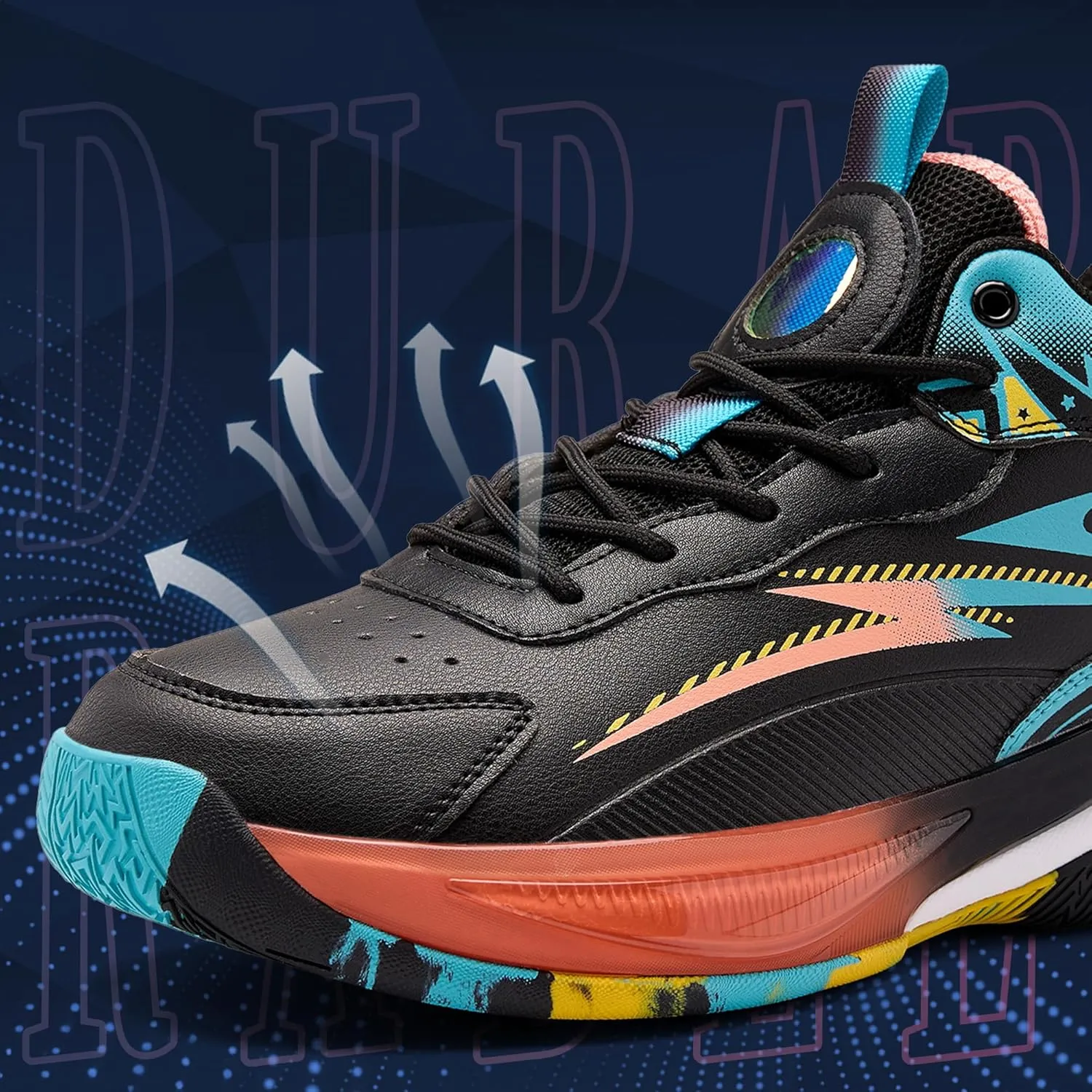 CJSPORX Men's Basketball Shoes Breathable Non-Slip Sneakers Fashionable Sports