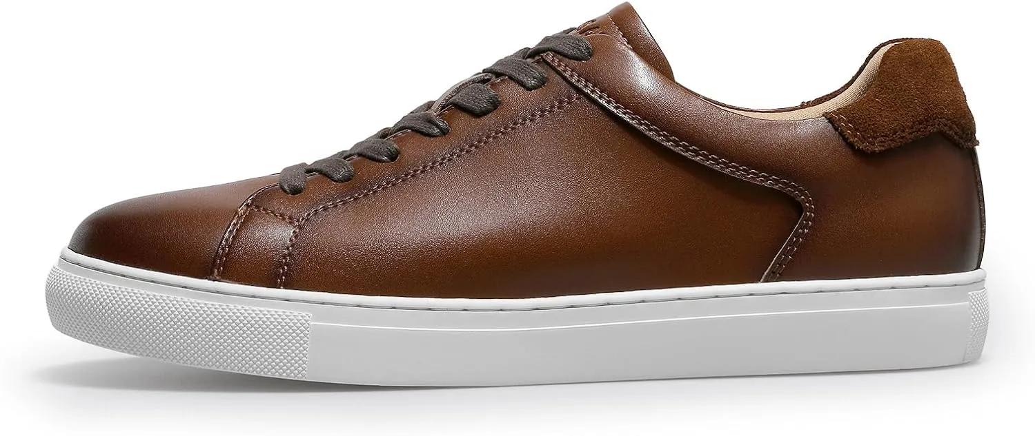 Classic Sneakers Leather Casual Dress Sneakers Breathable Lace-up Oxford Fashion Sneaker for Men