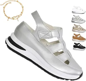 Closed Toe Platform Sandals,Bootara Women's Plus Size Hollow-Out Casual Sandals,Closed Toe Platform Height-Boosting Sandals