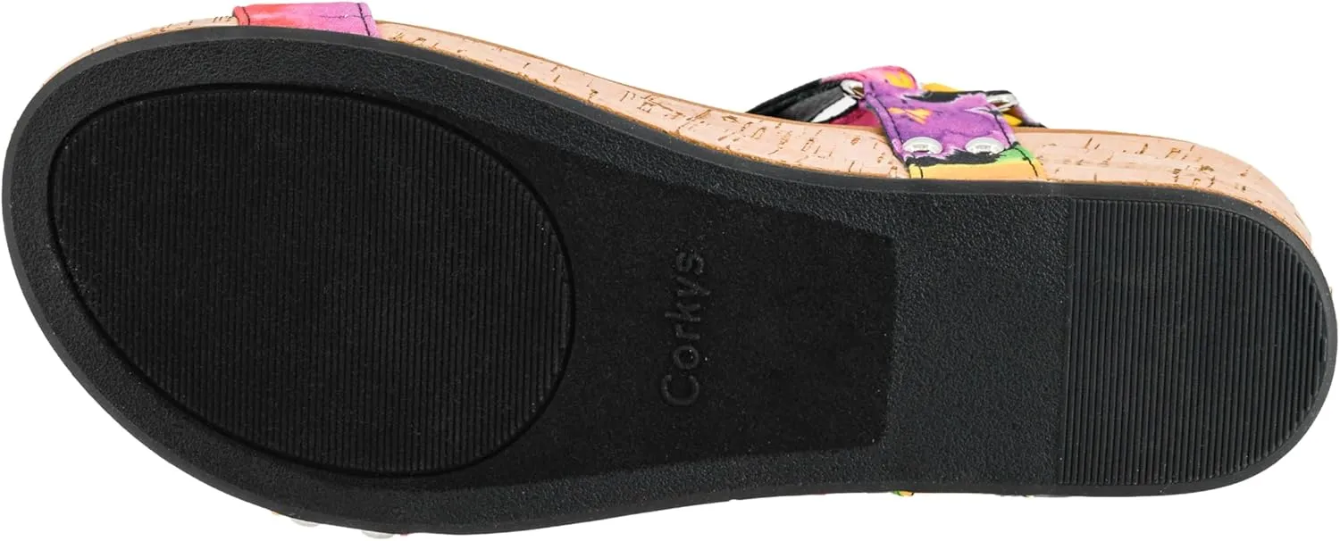 Corkys Footwear Women's Dont Tempt Me Strappy 2-Inch Wedge - Featuring Adjustable Comfort Straps, Soft Plush Cushioned Soles for Blissful Steps and All Day Wear