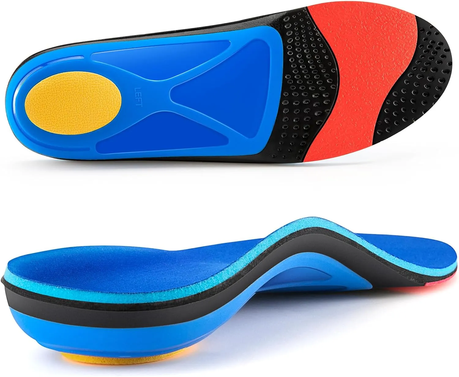 DACAT Plantar Fasciitis Insoles for Women & Men- High Arch Support Shoe Inserts for Heel Pain,Heavy Duty Foot Pain Orthotics Insoles for Flat Feet, Pronation, Work Boot Insoles for Standing All Day