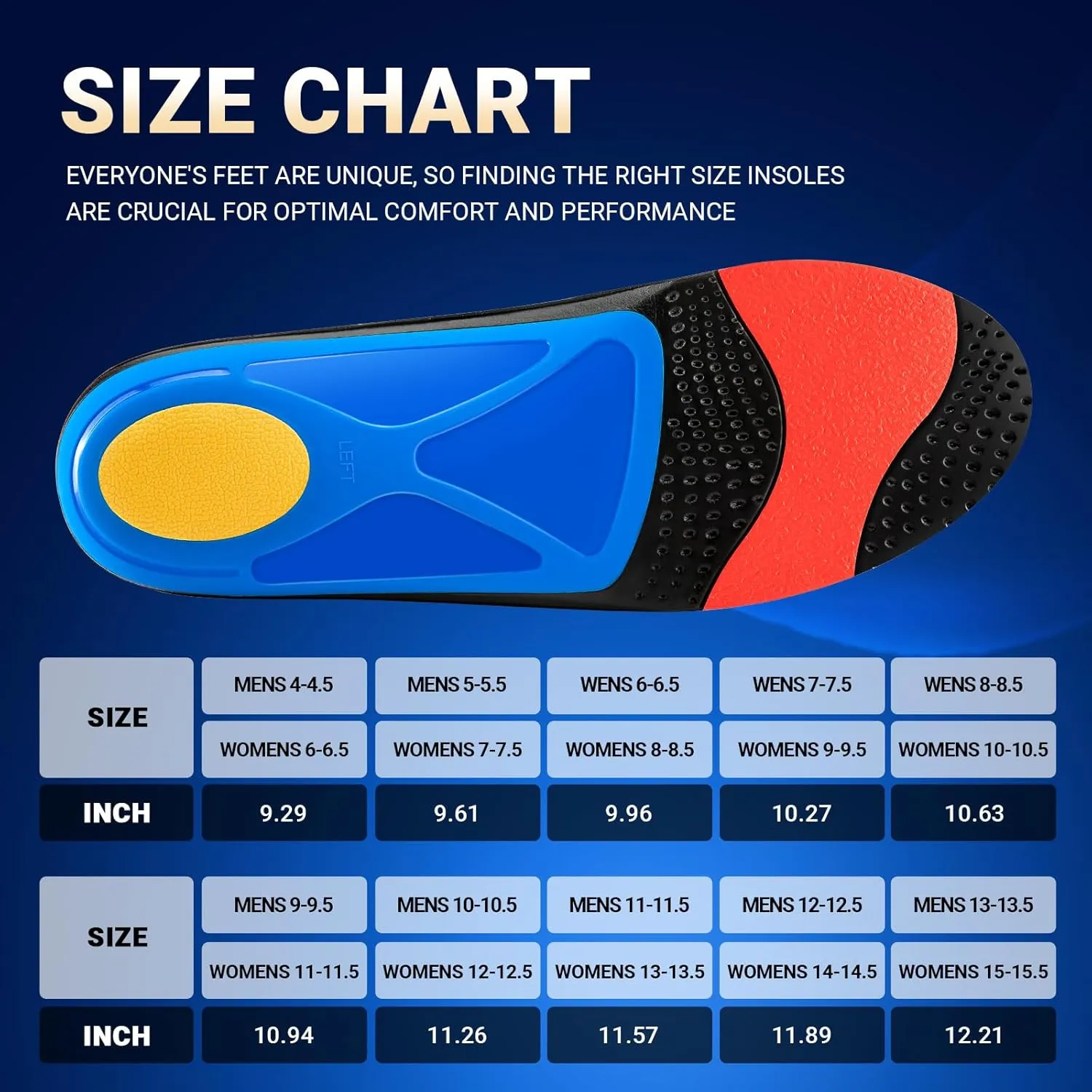 DACAT Plantar Fasciitis Insoles for Women & Men- High Arch Support Shoe Inserts for Heel Pain,Heavy Duty Foot Pain Orthotics Insoles for Flat Feet, Pronation, Work Boot Insoles for Standing All Day