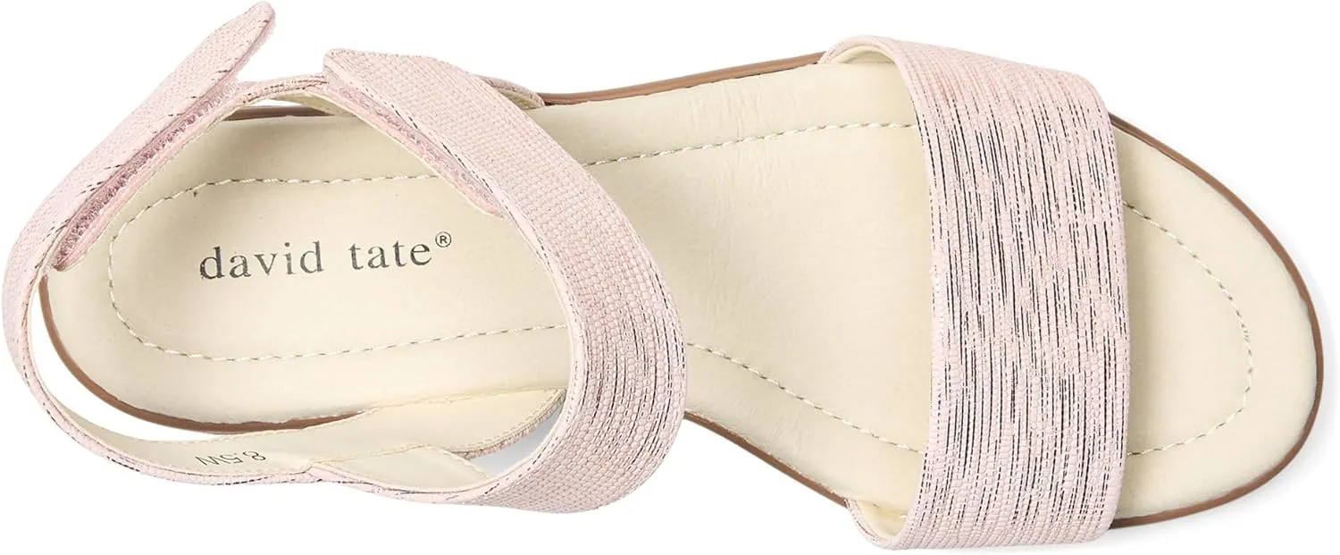 David Tate Womens Scala Adjustable Leather Slingback Sandals