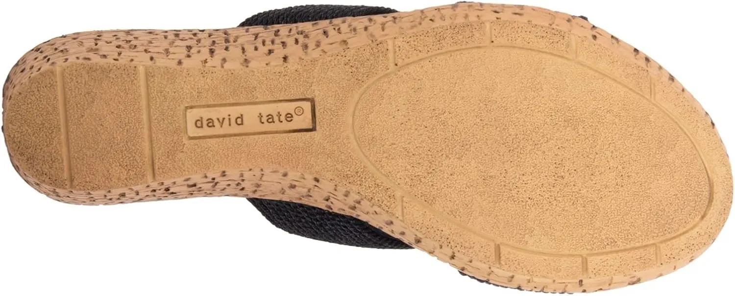 David Tate Womens Vibe Braided Slide Sandals